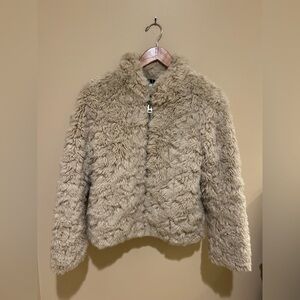 Wilfred Aritzia Free Pollard Faux Fur Jacket, Color Tan Size XS